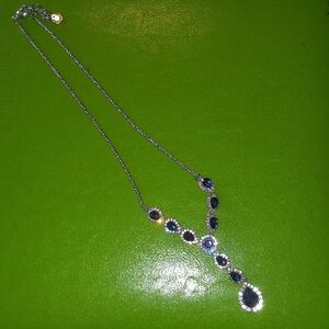 Charter Club Silver Necklace with Blue Accents